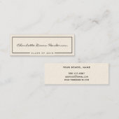 Zwart lijst  afstuderen contactkaartje (Voorkant / Achterkant)