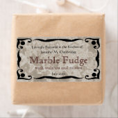 Zwart Lijst en Marmer Bruin Label Sjabloon (Insitu)