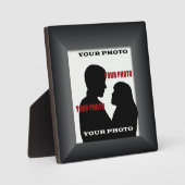 Zwart Lijst Je foto vierkant Plaque Fotoplaat (Voorkant)