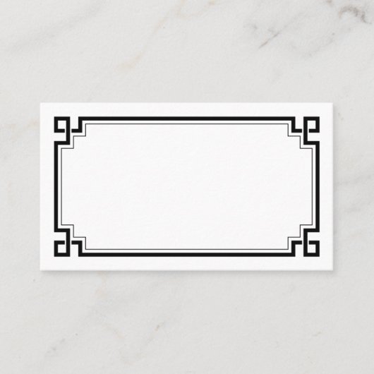 Zwart Lijst Kunst Deco White Wedding Place Names Plaatskaartje (Voorkant)
