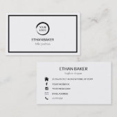 Zwart Lijst & logo's Visitekaartje (Voorkant / Achterkant)