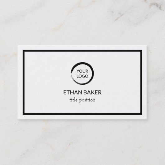 Zwart Lijst & logo's Visitekaartje (Voorkant)