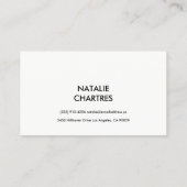 Zwart Lijst minimalistisch monogram geel Visitekaartje (Achterkant)