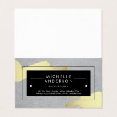 Zwart Lijst / modern geborsteld Visitekaartje (Buitenkant ongevouwen)