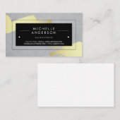 Zwart Lijst / modern geborsteld Visitekaartje (Voorkant / Achterkant)