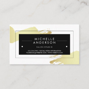 Zwart Lijst / modern geborsteld Visitekaartje