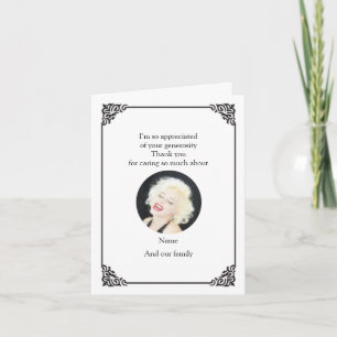 zwart Lijst na begrafenis bedankkaarten Notitiekaartje