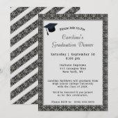 Zwart Lijst Pet Grijs Afstuderen Kaart (Voorkant / Achterkant)