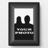 Zwart Lijst Uw Foto 5 x 7 Verticaal Plak Fotoplaat (voorkant)