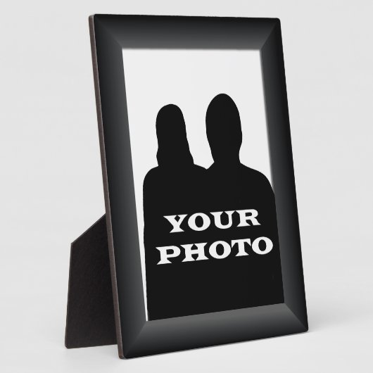 Zwart Lijst Uw foto 8 x 10 Verticaal plak Fotoplaat (Zijkant)