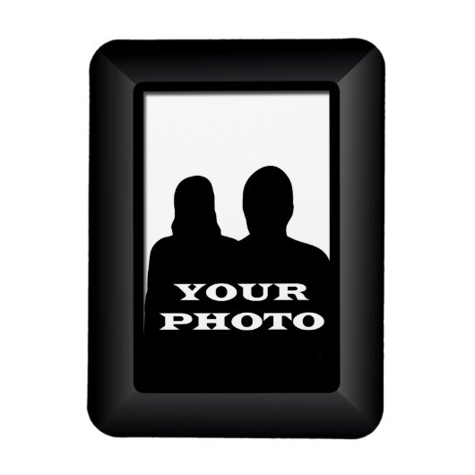 Zwart Lijst - uw Premium-fotomagneetSjabloon Magneet (Verticaal)