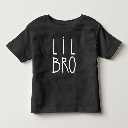 Zwart LIL BRO Kinder Shirts (Voorkant)