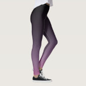 Zwart-Lila Paarse ombre gradiënt vervagen Leggings (Rechts)
