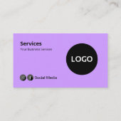 Zwart Lila Zakelijk Logo Scannable QR Code Visitekaartje (Achterkant)