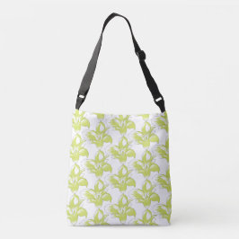 Zwart Lime Krachtig Bloempatroon Crossbody Tas