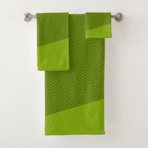 Zwart & Limegroene Elegante Abstracte Moderne Mini Bad Handdoek