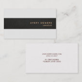 Zwart Linen ziet er eenvoudig uit, moderne Stripe  Visitekaartje (Voorkant / Achterkant)