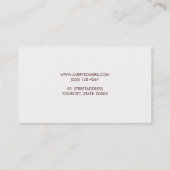 Zwart Linen ziet er eenvoudig uit, moderne Stripe  Visitekaartje (Achterkant)