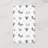 Zwart Lingerie & Hart Vrijgezellenfeest Panty Game Informatiekaartje (Achterkant)