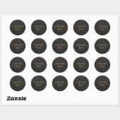 Zwart linnen look elegante Sticker -  (Vel)