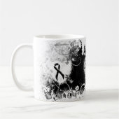 Zwart lint-baanhooghart koffiemok (Links)