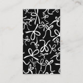 Zwart Lint Bows Sweet Custom Vrouwelijk Schattige Visitekaartje (Achterkant)