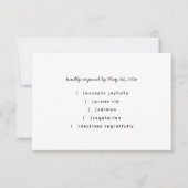 ZWART LINT EN BOOG RSVP KAARTJE (Voorkant)