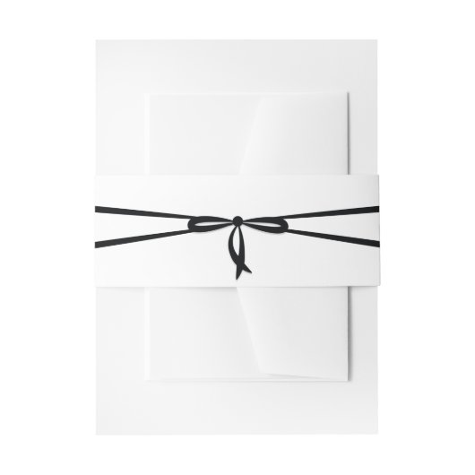 ZWART LINT EN BOOG UITNODIGINGEN WIKKEL (Voorkant Voorbeeld)