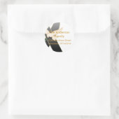 Zwart lint met Adresetiketten voor dovenbewustzijn Ronde Sticker (Tas)