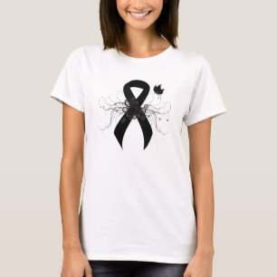 Zwart lint met vlinder t-shirt