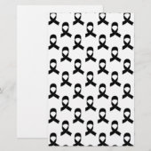Zwart lint patroon briefpapier (Voorkant / Achterkant)