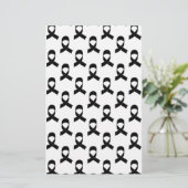 Zwart lint patroon briefpapier (Staand voorkant)