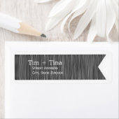 Zwart lint retour adreslabel etiket (Insitu)