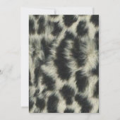 Zwart Lint Sneeuw Leopard Afstuderen Invitation Kaart (Achterkant)