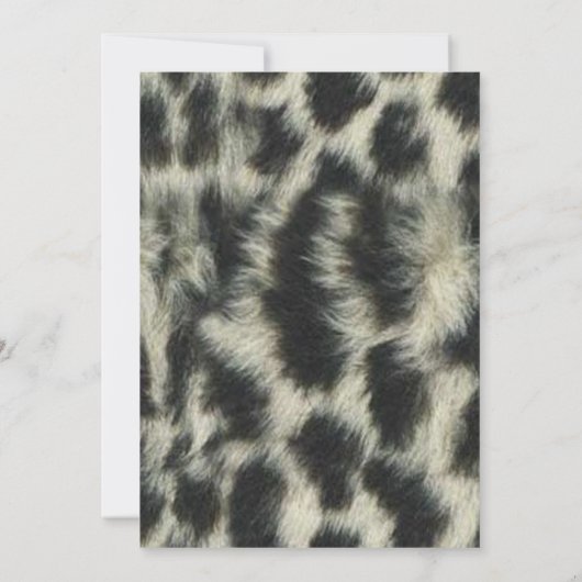 Zwart Lint Sneeuw Leopard Afstuderen Invitation Kaart (Achterkant)