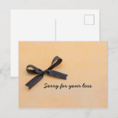 Zwart lint sorry voor je verlies Kaart (Voorkant / Achterkant)