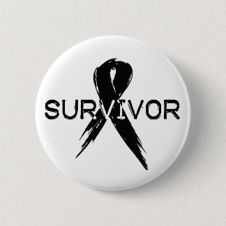 Zwart lint — Survivor Ronde Button 5,7 Cm