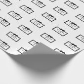 Zwart lint zakelijk logo inpakpapier Custom Chic (Hoek)
