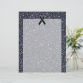Zwart lintbewustmakingsaccentdecor (Staand voorkant)
