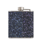 Zwart lintbewustmakingsaccentdecor heupfles (Achterkant)