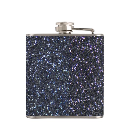 Zwart lintbewustmakingsaccentdecor heupfles (Achterkant)