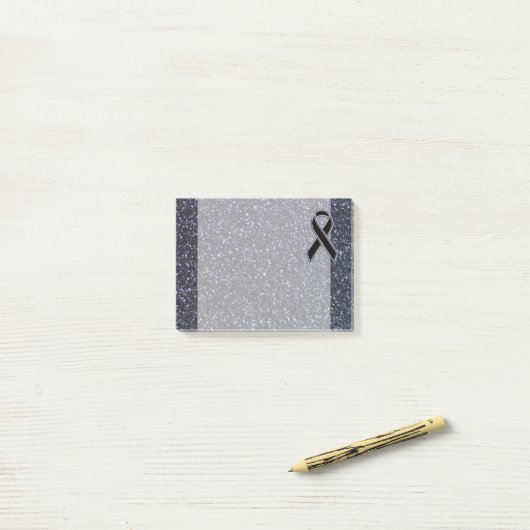 Zwart lintbewustmakingsaccentdecor post-it® notes (Op bureau)