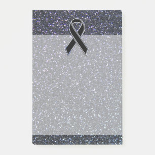 Zwart lintbewustmakingsaccentdecor post-it® notes