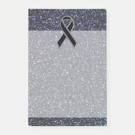 Zwart lintbewustmakingsaccentdecor post-it® notes (Voorkant)