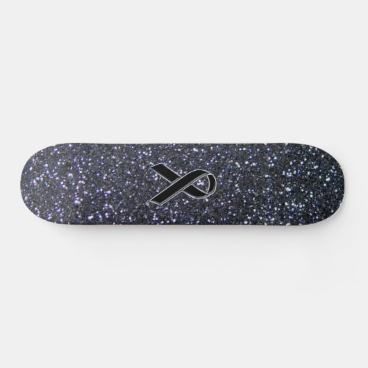 Zwart lintbewustmakingsaccentdecor skateboard (Horizontaal)