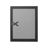 Zwart lintbewustzijn koolstofvezeldecor notitieblok (Linkerzijde)