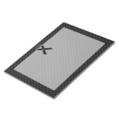 Zwart lintbewustzijn koolstofvezeldecor notitieblok (Schuin)