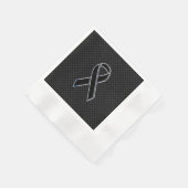 Zwart lintbewustzijn koolstofvezeldecor servet (Hoek)