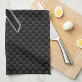 Zwart lintbewustzijn koolstofvezeldecor theedoek (Quarter Fold)