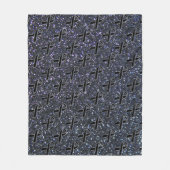 Zwart lintbewustzijn Midnight Blue Fleece Deken (Voorkant)